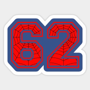 Number 62 Sticker